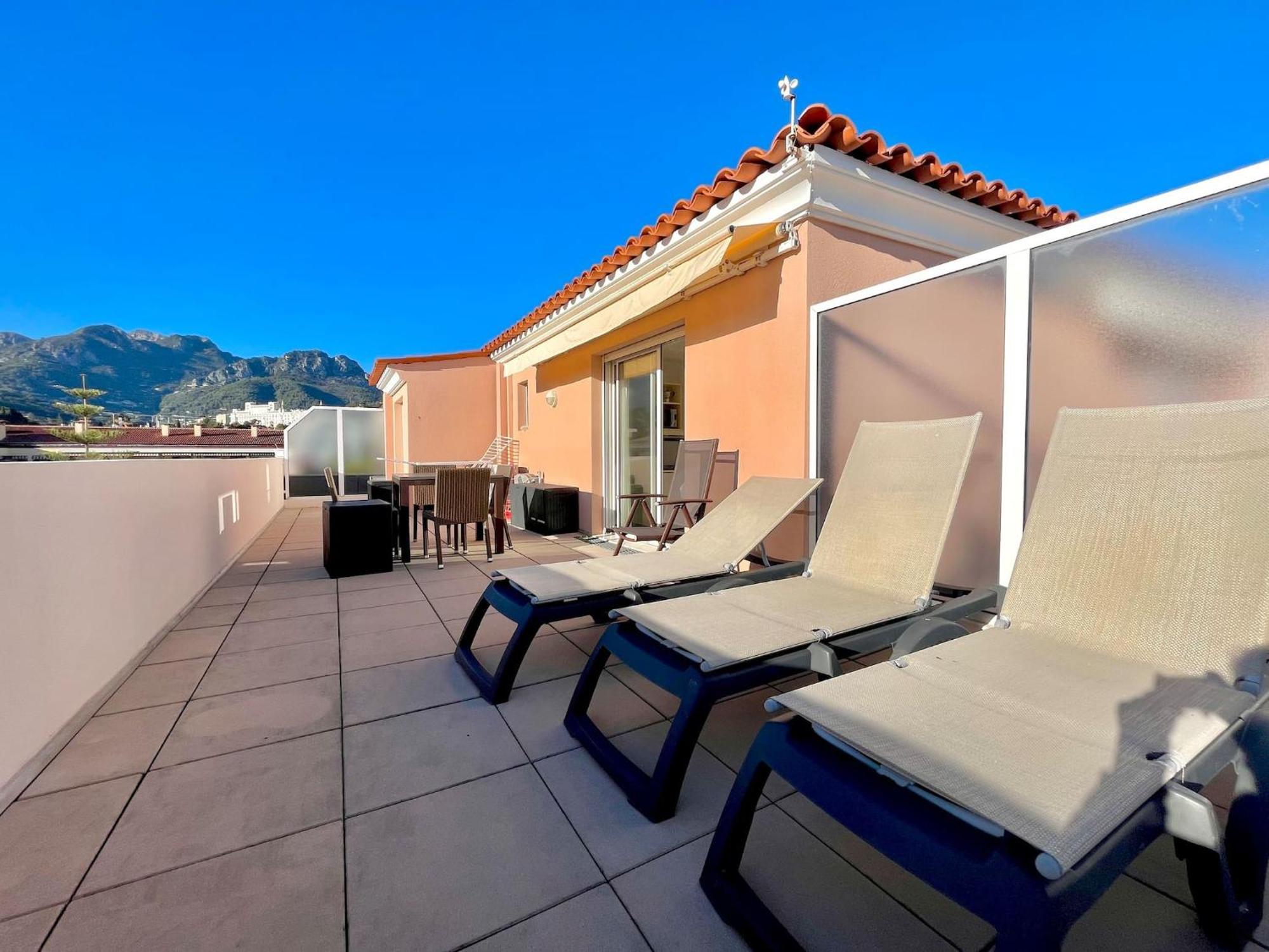 Appartamento "Le Rooftop Des Rivages" Immense Terrasse, Centre Mentone Esterno foto